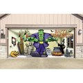 My Door Decor My Door Decor 285905HALL-004 7 x16 ft. Frank & Friends Outdoor Halloween Holiday Door Mural Sign Banner Decor; Multi Color 285905HALL-004